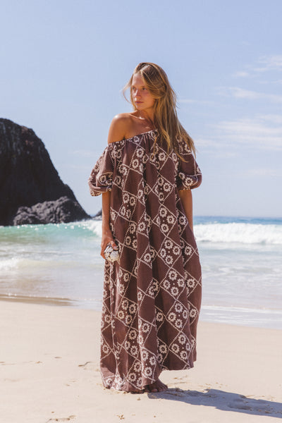 Dahlia Maxi Dress ~ Maple