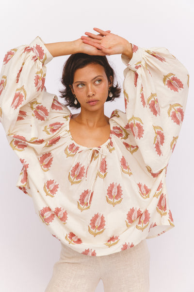 Ria Blouse ~ Strawberry Cream