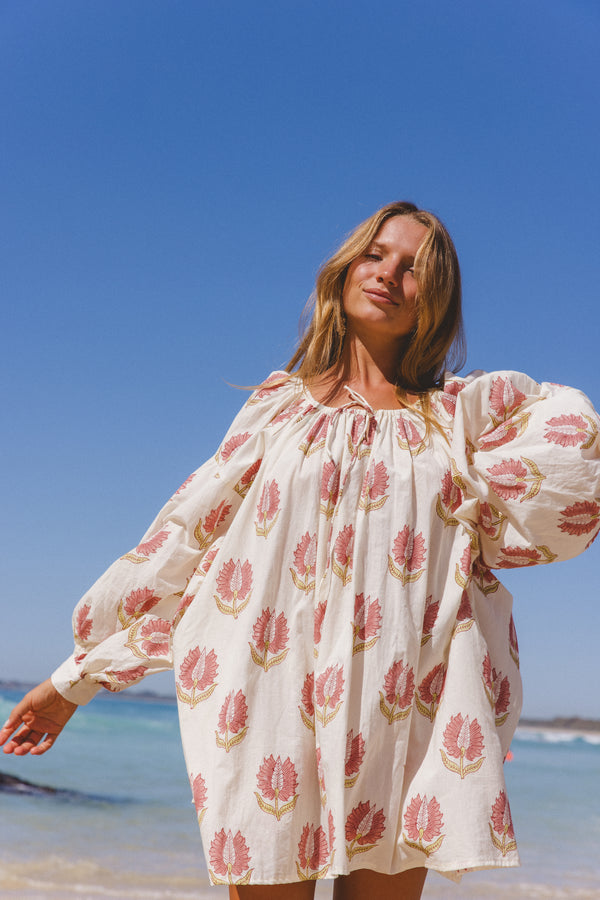 Ria Mini Dress ~ Strawberry Cream