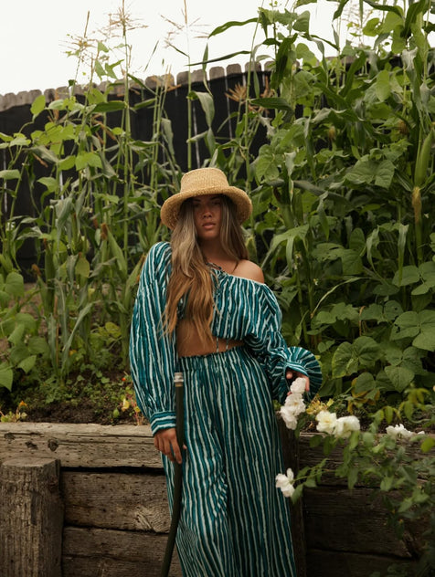 Ria Pants ~ Cyan Candy